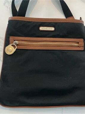 Michael Kors Black and Brown Crossbody Bag